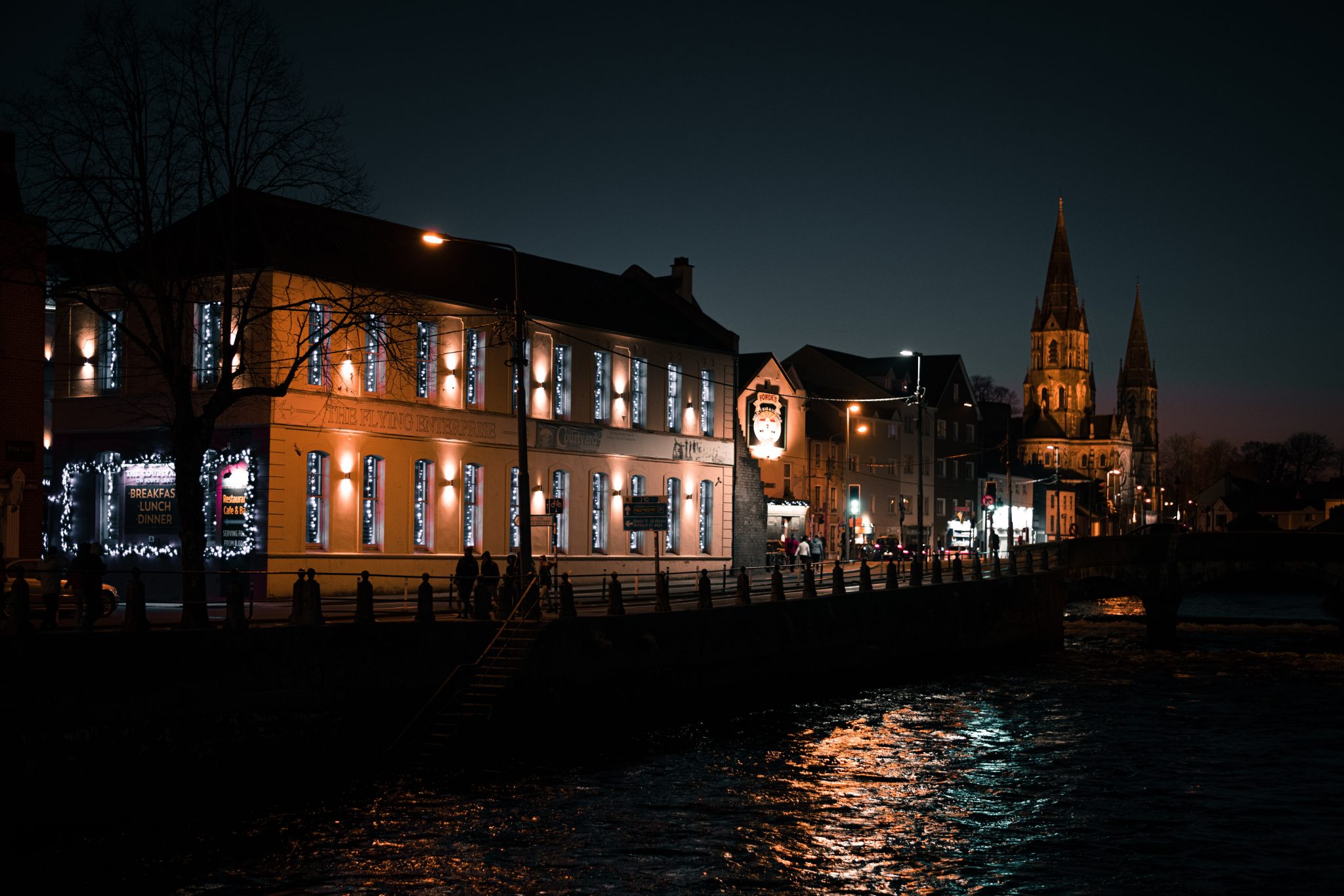 Cork city at night