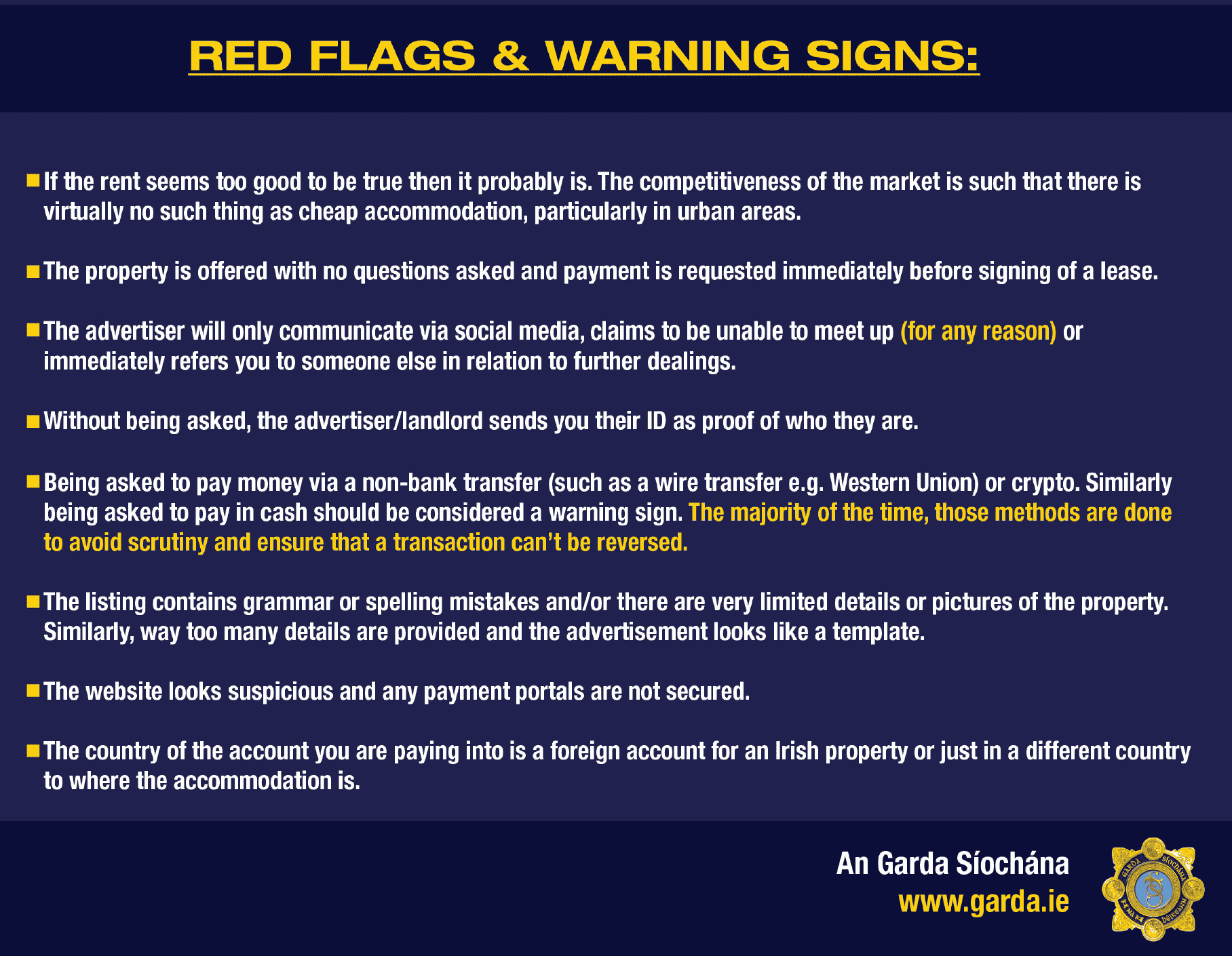 Red Flags and Warning Signs Accommodation Fraud