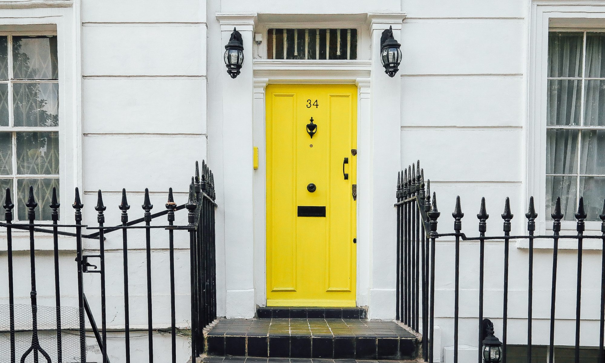 Yellow house door