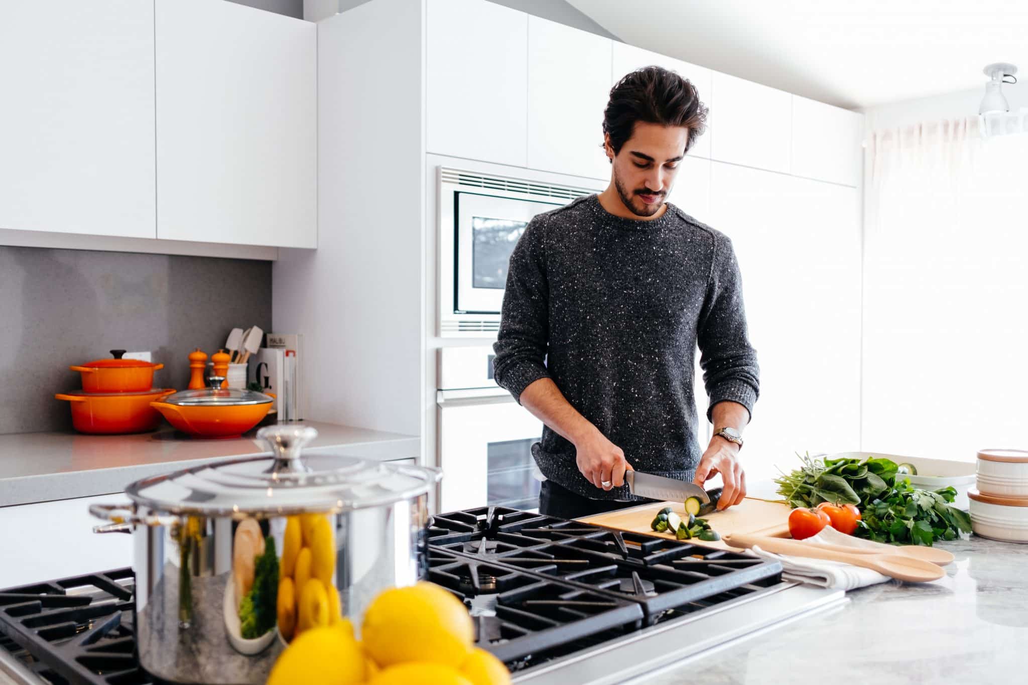 Man-cooking-kitchen-at-home