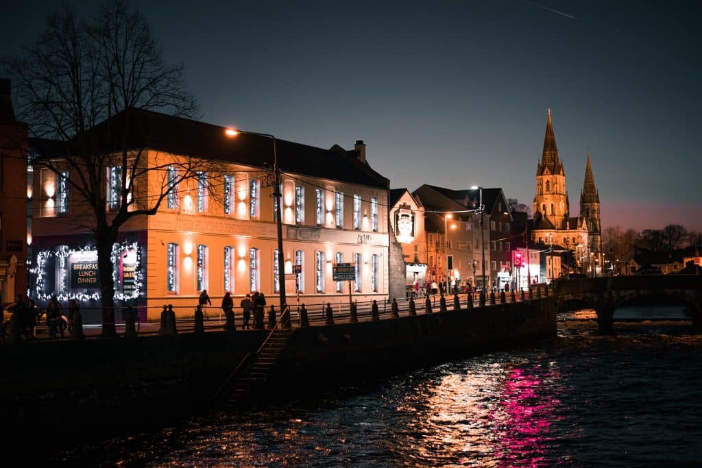 View-of-Cork-city-at-night